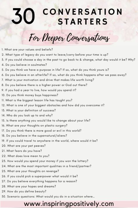 Deep Conversation Topics, Conversation Starter Questions, Deep Conversation Starters, Deep Conversation, Topics To Talk About, Conversation Questions, Deep Talks, Conversation Topics, Fun Questions To Ask