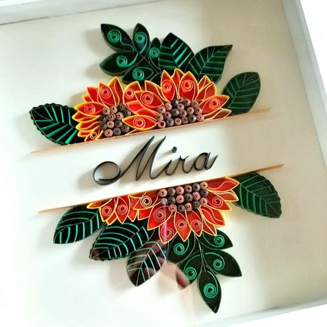 Day Name, Paper Quilling Cards, 3d Quilling, Name Frame, Quilling Craft, Quilling Paper Craft, Art Corner, Quilling Cards, Newborn Babies