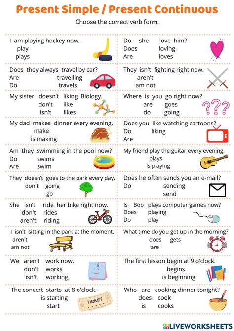 Esl Present Simple, Present Simple Present Continuous, Uses Of Present Simple, Present Continuous For Future Worksheets, Present Simple Vs Present Continuous, Esl Present Simple Vs Present Continuous, Teaching Lessons Plans, Verb Forms, Esl Teaching Resources