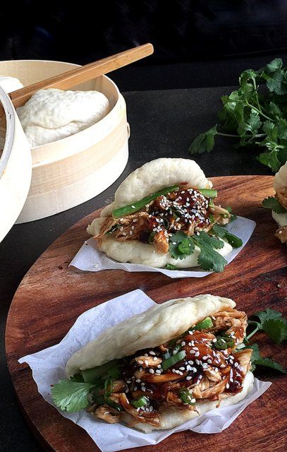 Steamed Bao Buns, Siu Bao, Steamed Bao, Gua Bao, Hoisin Chicken, Texas Caviar, Chicken Food Recipes, Bao Buns, Char Siu