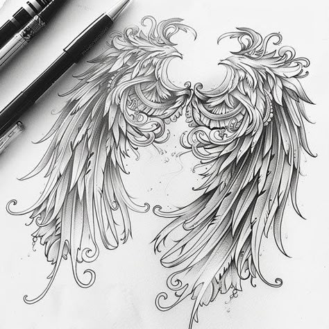 Explore our modern Wings tattoo sketches. Economy meets imagery with our subscription plan. Browse thousands for coins per month. Unique Wing Tattoos, Colorful Angel Wings Tattoo, Angle Wing Tattoos For Women, Native American Indian Tattoo, Angel Wing Back Tattoo, Back Wing Tattoo, Angel Wings Tattoo Shoulder, Back Wings Tattoo, Angel Wings Tattoo Stencil