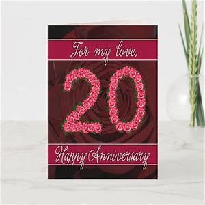 20th anniversary card with roses and leaves Happy 36th Anniversary, Happy Anniversary Friends, 30th Anniversary Cards, 23rd Wedding Anniversary, 20th Anniversary Cards, 36th Anniversary, 26th Anniversary, 23rd Anniversary, 29th Anniversary