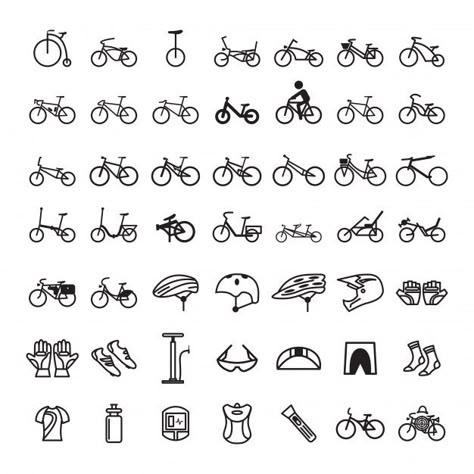 Set of bicycle icon | Premium Vector #Freepik #vector #icon #woman #sport #beach Bike Related Tattoos, Simple Bike Tattoo, Bicycle Doodle, Bike Doodle, Kenya Art, Tattoo Bike, Bicycle Vector, Bike Tattoo, Simple Bike