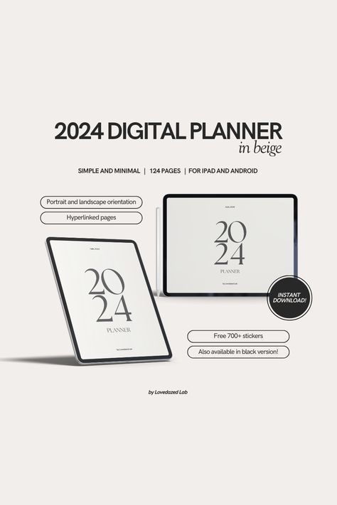 2024 Digital Planner (Simple and Minimal) financialplanner #freebieplanner Planner Weekly Layout, Minimal Planner, Planner Pdf, Planner Templates, Daily Planner Template, Planner Paper, Digital Journal, Ipad Apps, Juggling