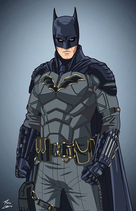 Robert Pattinson's "The Batman" by Phil-Cho Batman Injustice, Batman Robert Pattinson, Batman Custom, Earth 27, Batman Redesign, Persian Warrior, Phil Cho, Batman Suit, Batman Concept