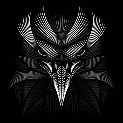 Eagle design. linocut style. black and w... | Premium Vector #Freepik #vector #animals #face #eagle #engraving Linocut Design, Eagle Face, Eagle Vector, Eagle Wallpaper, Eagle Art, Vector Line, Eagle Tattoo, Animated Wallpapers For Mobile, Black Phone Wallpaper