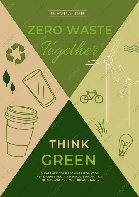 Sustainability Poster Design, Waste Management Poster, Zero Waste Management, Environmental Protection Poster, Illustrations Simple, Green Campus, Promotion Poster, World Water, Cartoon Posters