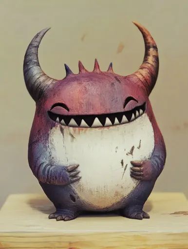 ↑↑↑ Larger size on website 🔸 A ceramic figurine of a friendly monster with large horns, a toothy grin, and a rounded, pot-bellied Ceramic Creatures Clay Monsters, Monster Pots Ceramics, Monster Ceramic Clay Bowl, Monster Mugs Ceramics, Ceramic Monsters, Universal Monster Figurines, Ceramic Figurines, Shades Of Red, Art Toy