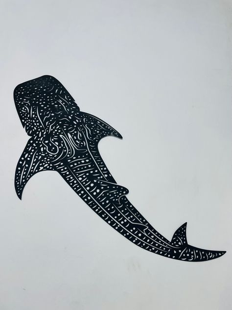 Whale Shark Silhouette, Whale Shark Print, Linocut Prints Art, Whale Shark Art, Shark Wall Decor, Shark Board, Micron Art, Whale Shark Tattoo, Shark Whale