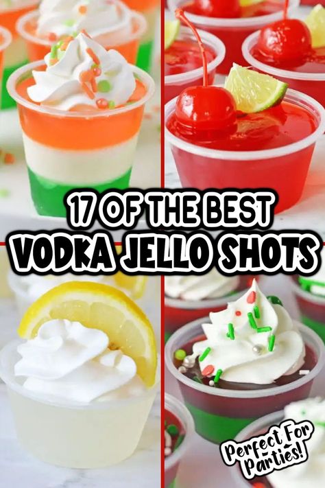 These tasty Vodka Jello Shots are a surefire way to liven up any gathering! From rich and creamy to fun and fruity, these mini cocktails are the perfect boozy party starters. Green Jello Shots Vodka, Hot Pink Jello Shots, Keto Jello Shots, Jell-o Shot Recipes, Clear Jello Shots, Jello Shot Recipes Vodka, Vodka Jello Shot Recipes, Jell-o Shots, Fancy Jello Shots