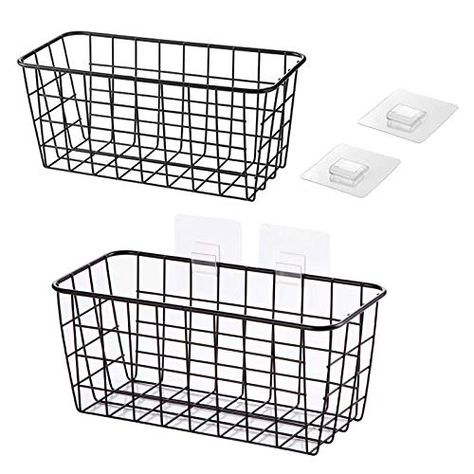 Wire Basket Storage, Kitchen Baskets, Bathroom Storage Shelves, Wire Storage, Wire Basket, Kitchen Laundry, Pantry Storage, Hanging Racks, Food Pantry