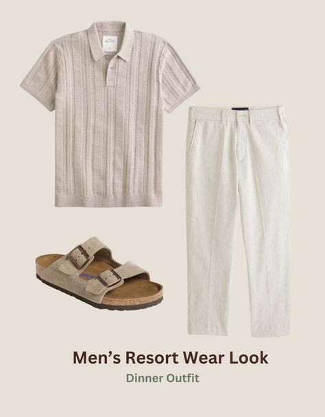 Men's resort fashion Resort wear for men Stylish vacation outfits Beach attire for men Stylish Vacation Outfits, Resort Wear Outfits, Resort Wear For Men, Vacation Outfits Beach, Mens Resort Wear, Summer Vacation Style, Resort Chic, Beach Vacation Outfits, Summer Wardrobe Essentials