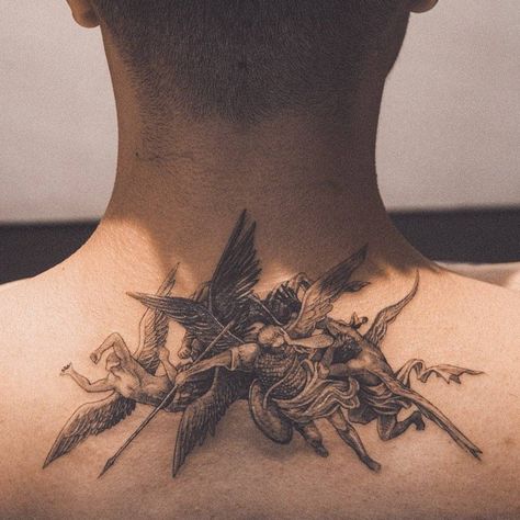 Gustave Dore Tattoo, Innovative Tattoo Ideas, Falling Angel Tattoo, Lost Tattoo, Tattoo Ideas Unique, Tattoo Artist Tattoo, Artist Tattoo, Inspiration Tattoo, Angel Tattoo Designs