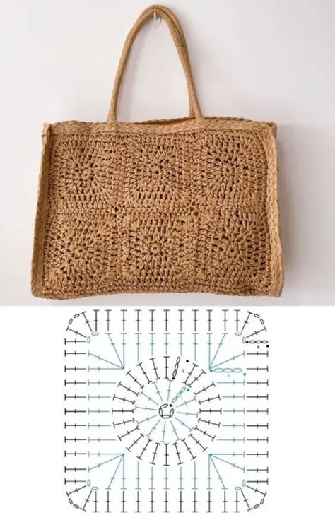 Crochet Raffia Bag Patterns | Create Stylish Accessories Jute Crocheted Bag, Rafia Bags Crochet Pattern, Rafia Bags, Sac Granny Square, Raffia Crochet, Diy Wool, Crochet Bedspread Pattern, Microcar, Crochet Bag Tutorials