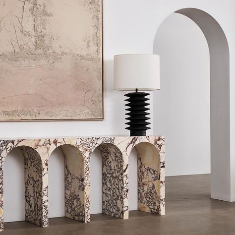 Coco Republic on Instagram: “Demanding to be seen, the Pegasus Calacatta Marble Console wil add instant character to any interior. Available in Travertine too.…” Calacatta Viola Marble, Viola Marble, Console Table Modern, Calacatta Viola, Console Table Design, Coco Republic, Marble Console Table, Console Furniture, Marble Console