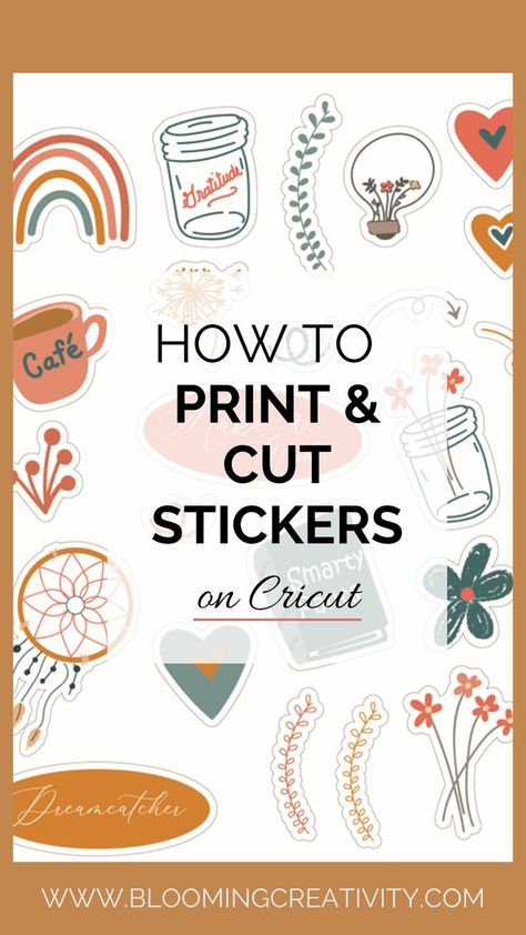 how to print and cut sticker sheet using Cricut How To Sublimate Stickers, How To Start A Vinyl Decal Business, Cricut Projects Vinyl Stickers, Sticker Sheet Size Guide, How To Print Your Own Stickers, How To Make Stickers With Adobe Illustrator, Printing Stickers At Home, Jennifermaker.com Cricut, How To Make Your Own Stickers At Home