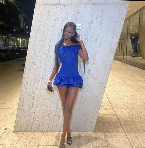 naomindellla Blue Dress Birthday Outfit, Blue Birthday Dress, Barbecue Meals, Prom Photoshoot, Birthday Babe, Birthday Fits, A Pretty Girl, Baddie Outfits Ideas, Love Your Body