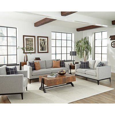 Grey Living Room Sets, Modern Grey Sofa, 3 Piece Living Room Set, Sala Grande, Coaster Furniture, Living Room Set, Gray Sofa, Design Living Room, Comfortable Sofa