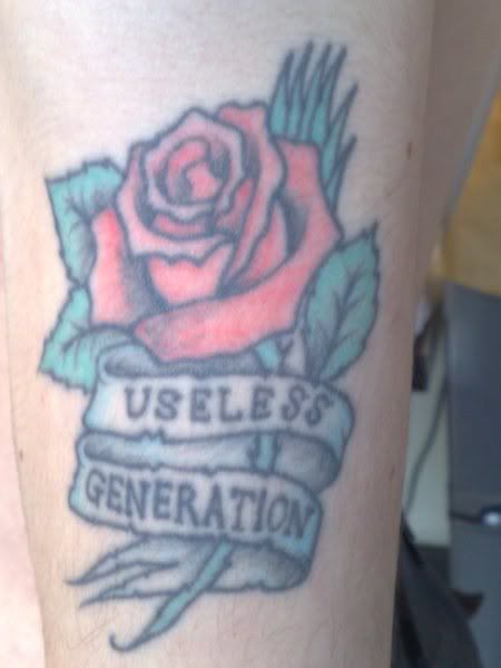 "Useless Generation" Manic Street Preachers tattoo Beat Generation Tattoo, Manic Street Preachers Tattoo, Folk Punk Tattoo, Machine Gunner Tattoos, Mayday Parade Tattoo, Manic Street Preachers, Richey Edwards, Cult Of Personality, Tour Outfits