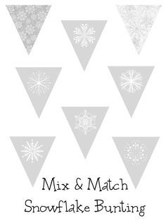 Free Printable Winter/Snowflake Bunting from Over the Big Moon!  Mix and Match Flags to create a super cute Winter Bunting! Frozen Bday Party, Winter Printables, Snowflake Party, Winter Onederland Party, Onederland Party, Frozen Party Ideas, Big Moon, Winter Wonderland Baby Shower, Winter Onederland Birthday