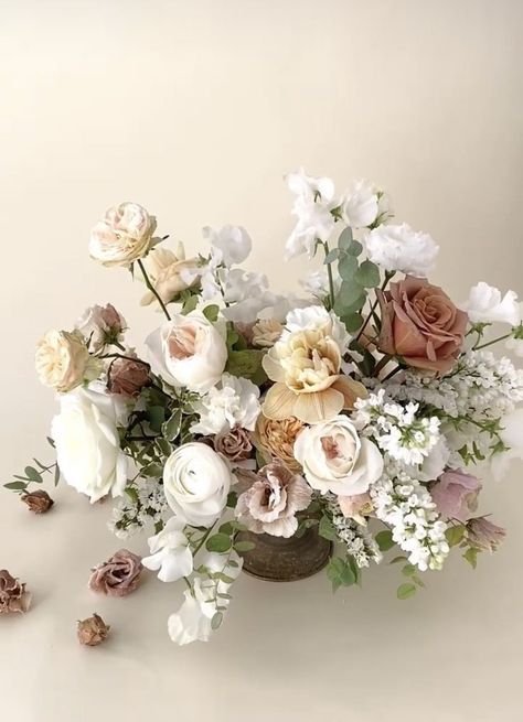 Mocha Wedding Flowers, Muted Pink Flowers, Muted Floral Arrangements, Muted Fall Flower Arrangements, Wedding Centerpieces Whimsical, Antique Wedding Flowers, Muted Flower Arrangements, Neutral Wildflower Bouquet, Muted Wedding Flowers