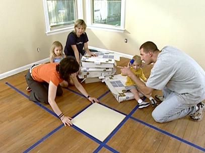 The experts at HGTV show how easy it is to install carpet squares. Results of this simple project are bold colors, customizable patterns to match any home and the lush feeling of carpet. Carpet Tiles Diy, How To Lay Carpet, Install Carpet, Basement Carpet, Basement Layout, Carpet Squares, Cheap Carpet Runners, Carpet Installation, Types Of Carpet