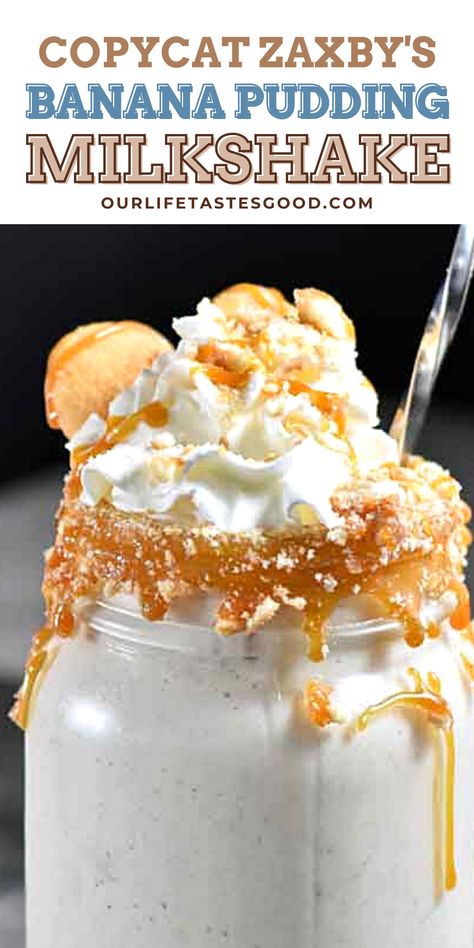 Blender Milkshake Recipe, Cereal Milkshake, Gourmet Milkshakes, Pudding Milkshake, Banana Pudding Milkshake, Recipe For Banana Pudding, Banana Milkshake Recipe, Milkshake Recipe Easy, Homemade Milkshake