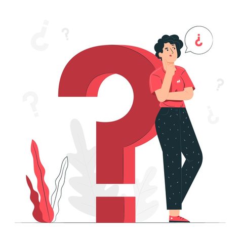 Questions concept illustration | Free Vector #Freepik #freevector #people #question #question-mark #mark Question Mark Gif, Question Icon, Flat Design Illustration, Free Vector Illustration, Motion Design Animation, Man Character, Business Illustration, People Illustration, Question Mark