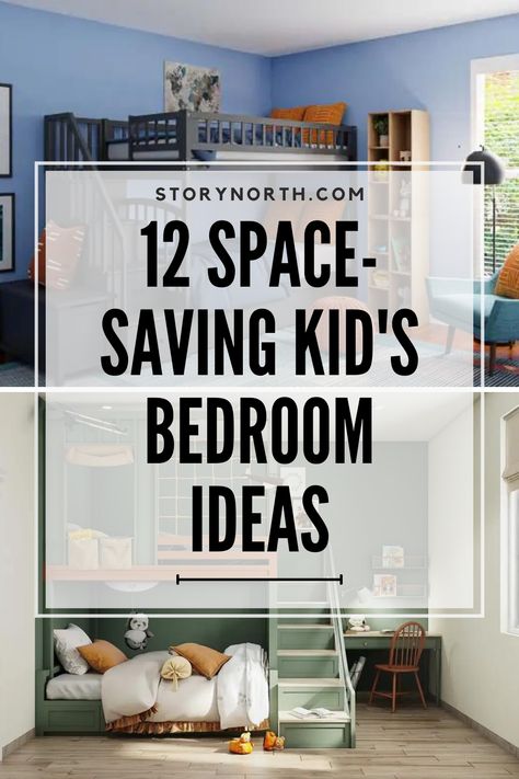 Your child's bedroom should be a fun and functional space that they love spending time in. Check out these 12 amazing ideas that will help you create a cozy and stylish room, even in a small space. #KidFriendlyDecor #SmallSpaceSolutions #CreativeStorage #ChildhoodMemories #RoomInspo Shared Bedroom Ideas For Small Rooms, Sharing A Small Bedroom, Diy Shared Bedroom Ideas, Little Boy Rooms Ideas, Twin Boy Room Ideas Toddler, Small Boys Shared Bedroom, Boys Room Ideas Small Space, Shared Room Small Space, Grandkids Bedroom Ideas