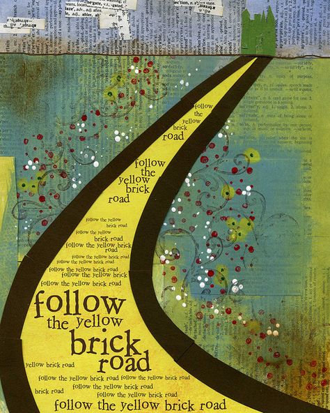 follow the yellow brick road...with brains, courage, and lots of heart! Many thanks to those who help our dreams come true! Wizard Of Oz Poster Ideas, Wizard Of Oz Art, Wizard Of Oz Scrapbook Ideas, Follow The Yellow Brick Road, The Yellow Brick Road, Wizard Of Oz Beyond The Yellow Brick Road, Wizard Of Oz Original Illustrations, The Wizard Of Oz Book, Wizard Of Oz Decor