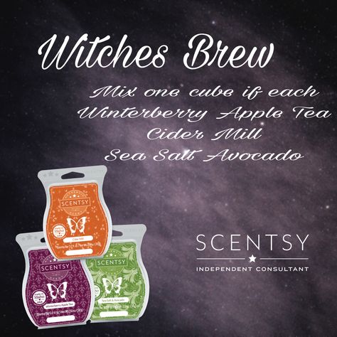 Scentsy Mixology, Scent Combos, Scentsy Fall, Scentsy Ideas, Apple Tea, Scentsy Scent, Scentsy Independent Consultant, Bonfire Night, Witches Brew