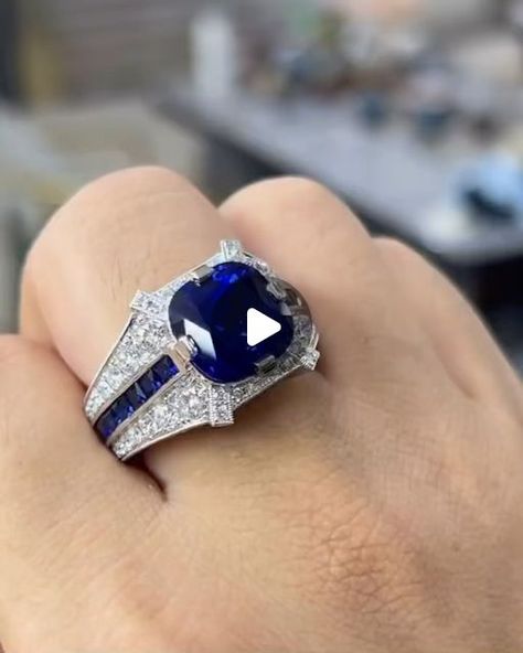 RUIF Jewelry on Instagram: "Luxury Setting 10ct lab grown sapphire men ring 💝💝💝  Can custom same in 18k 14k and 9k gold with side lab grown diamond @ruifjew_cathy  or moissanite @ruifjew  #ring #rings #sapphireengagementring  #menring #mensfashion #goldring   #jewelry #chinajewelryfactory  #customjewelry #jewelrydesign #jewelrymaker  #onlineshopping #ruifgems #ruifjewelry #pirmianajewellry" Luxury Jewelry Men Diamond Rings, Instagram Luxury, China Jewelry, Jewelry Men, Men Ring, Jewelry Maker, Engagement Rings Sapphire, Luxury Jewelry, Diamond Rings