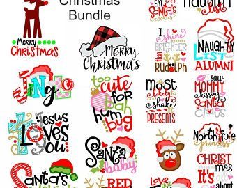 Christmas Applique Designs, Christmas Logo, Reindeer Svg, Friday Christmas, Santa Svg, Christmas Applique, Christmas Embroidery Designs, Black Friday Christmas, Holiday Svg