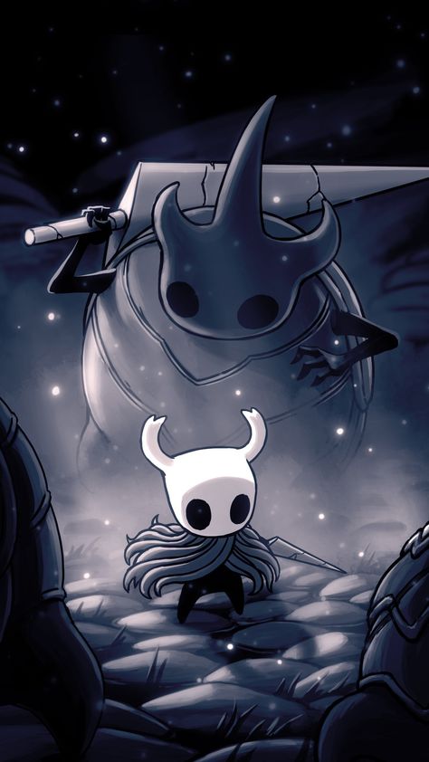 Hollow Knight Wallpaper, Knight Wallpaper, Hollow Night, Desenhos Gravity Falls, Hollow Art, Knight Games, Wallpaper Tumblr, Knight Art, Digital Wallpaper