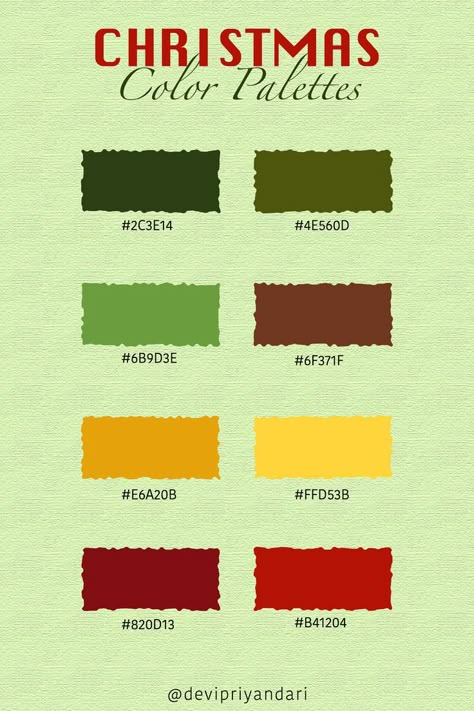 Christmas is coming! For designing greeting cards, posters, or social media essentials with a Christmas feel, I have prepared these color palettes. What is your idea with these color palettes in 2022? Pantone Christmas Colors, Christmas Green Color Palette, Christmas Hex Codes, Christmas Color Palette Hex Code, Red Green Gold Nails, Bright Christmas Color Palette, Christmas Color Pallet, Green Gold Nails, 2022 Color Palette