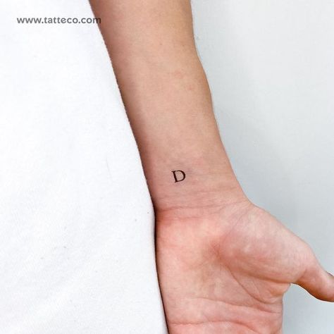 D Serif Capital Letter Temporary Tattoo - Set of 3 Fonts for tattoos #fontsfortattoos tattoo #tattoo tattoos #tattoos fonts #fonts font #font 10.682 Letter D Tattoo, Vertical Tattoo, Fonts For Tattoos, Letter Tattoos, Names Tattoos For Men, Verse Tattoos, D Letter, Sticker Tattoo, L Tattoo