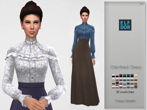 Vestido Sims 4 1890s, Sims 4 1890 Cc, Old Fashioned Clothes, Sims 4 Decades Challenge, Clothes Cc, Sims 4 Challenges, Sims 4 Cc Skin, Sims4 Clothes, Sims 4 Update