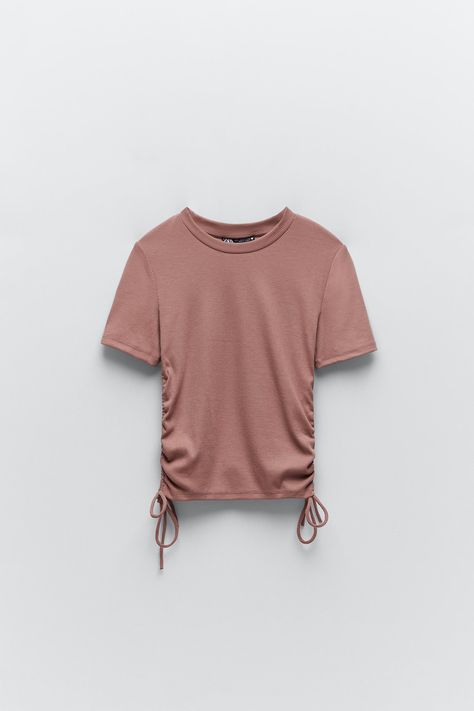 Zara 2022, Thrifted Clothes, Fashion Trend Forecast, Inspo Fits, Trend Forecast, Cable Stitch, Ribbed Top, Round Neck Tops, Womens T Shirt