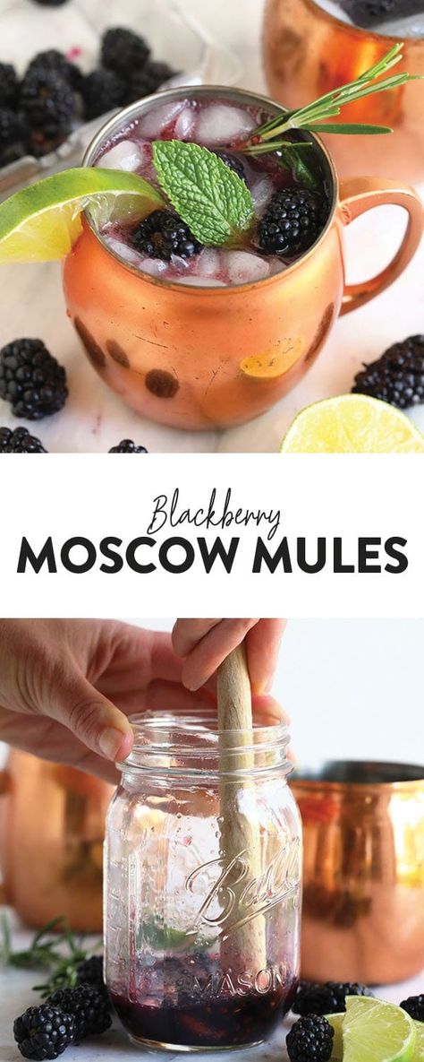 There's nothing better than an ice-cold Moscow Mule. Who's with me? Learn how to make our Blackberry Moscow Mule recipe in less than 5 minutes. Plus, we're sharing which Moscow Mule cups are the best. Moscule Mule, Blackberry Moscow Mule, Moscow Mule Recipe Classic, Moscow Mule Drink Recipes, Moscow Mule Cups, Moscow Mule Drink, Mule Drink, Spicy Drinks, Moscow Mules