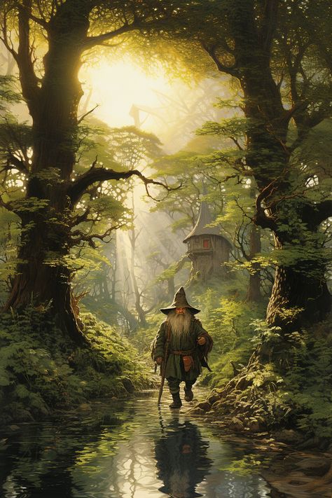 Tom Bombadil Art, Mythic Aesthetic, Ted Nasmith, Tom Bombadil, Faire Outfit, Old Forest, Ren Faire Outfits, Black Sabbath, Middle Earth