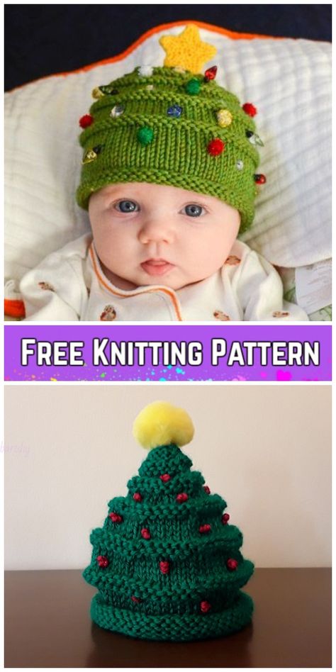 Knit Christmas Tree Hat & Elfin Socks Free Knitting Pattern by Patti Pierce Stone Socks Free Knitting Pattern, Knit Christmas Tree, Tree Hat, Christmas Knitting Patterns Free, Christmas Tree Hat, Baby Hat Knitting Pattern, Knitting Patterns Free Hats, Knit Christmas, Christmas Knitting Patterns