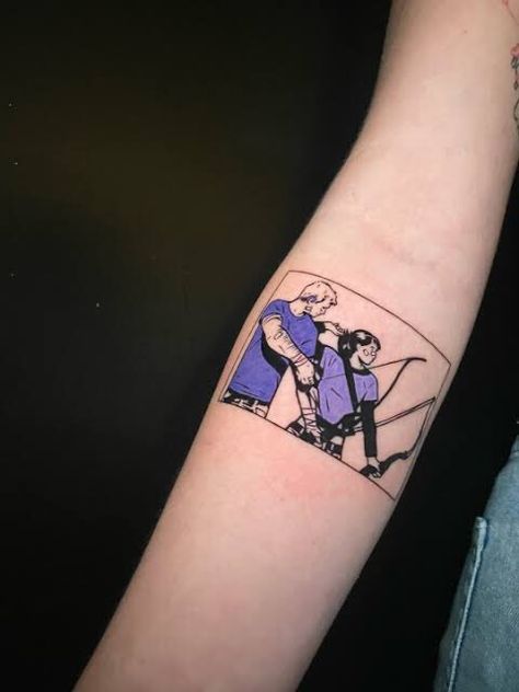 Hawkeye Tattoo, Hawkeye Comic, Comic Tattoo, Comic Book Panels, Hawkeye, I Tattoo, Triangle Tattoo, Geometric Tattoo, Art Quotes