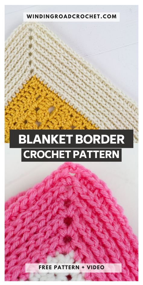 The Camel Stitch blanket border will work for any blanket. Free crochet pattern and video tutorial for the blanket border. Crochet Borders For Blankets, Blanket Border, Border Crochet, Crochet Blanket Border, Crochet Blanket Edging, Háčkované Lemy, Crochet Border Patterns, Crochet Border, Stitch Blanket