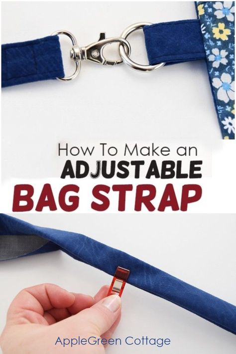 How to make adjustable straps for any bag you want! Easy sewing tutorial for bag sewing, this adjustable bag strap tutorial will help you make your sewing projects - your own bags - look better. #bagsewing #sewingtips #sewing #diybags Adjustable Bag Strap, Denim Purse, Tote Bags Sewing, Bag Sewing, Sewing Purses, Adjustable Bag, Diy Purse, Bag Patterns To Sew, Bags Tutorial