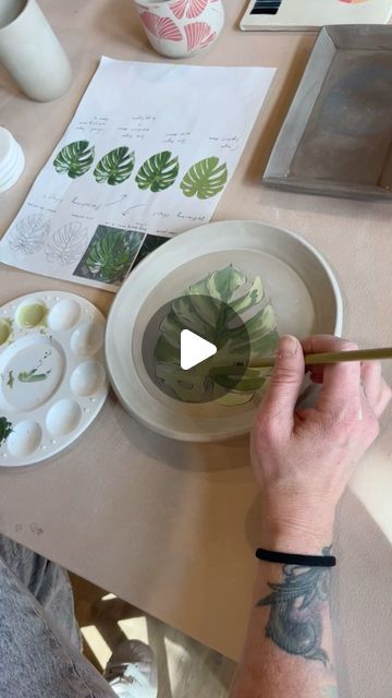 Glaze Ceramic Studio on Instagram: "Another amazing underglaze class with @caitienorth yesterday! Detailed and informative demos translated into beautiful pieces from everyone in class! Just look at these underglaze paintings! 😍 so excited to see them after they’re fired! . . . #underglaze #clay #ceramics #pottery #potterystudio #ceramicstudio #glazeceramicstudio #underglazepainting #underglazepaintingceramic #trinityceramics #trinityunderglaze" Underglaze Before And After, Watercolor Underglaze Ceramics, Underglaze Designs On Pottery, Under Glaze Painting Ceramics, Underglaze Mug, Underglaze Painting On Pottery, Underglaze Ceramics, Underglaze Techniques, Underglaze Ideas