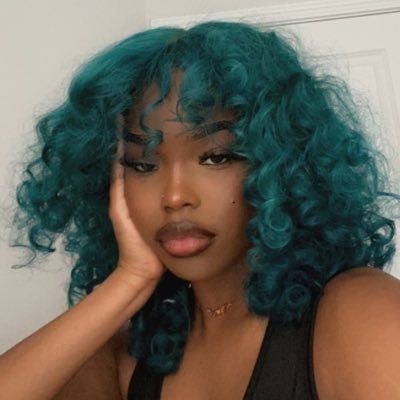 teja🦋 on Twitter: "pretty bby… " Green Hair, Hair Wigs, Human Hair Wigs, A Black, Human Hair, A Woman, Wigs, Human, Green