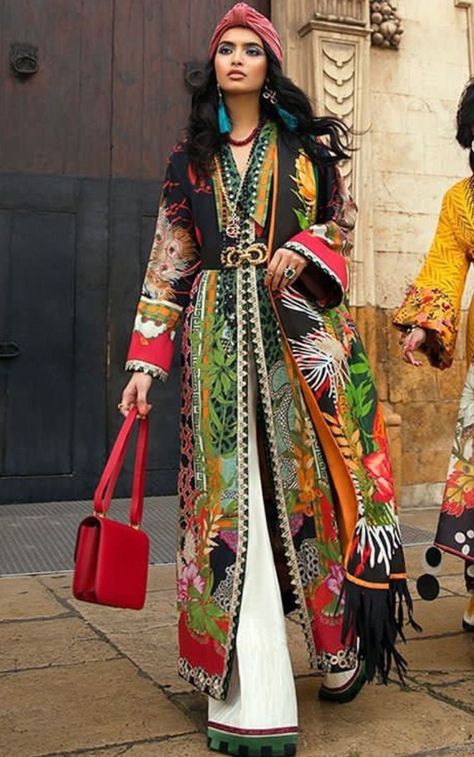 Look Kimono, Look Boho Chic, Ethno Style, Look Festival, Mode Kimono, Mode Abaya, Clothing Designs, Abayas Fashion, Abaya Fashion