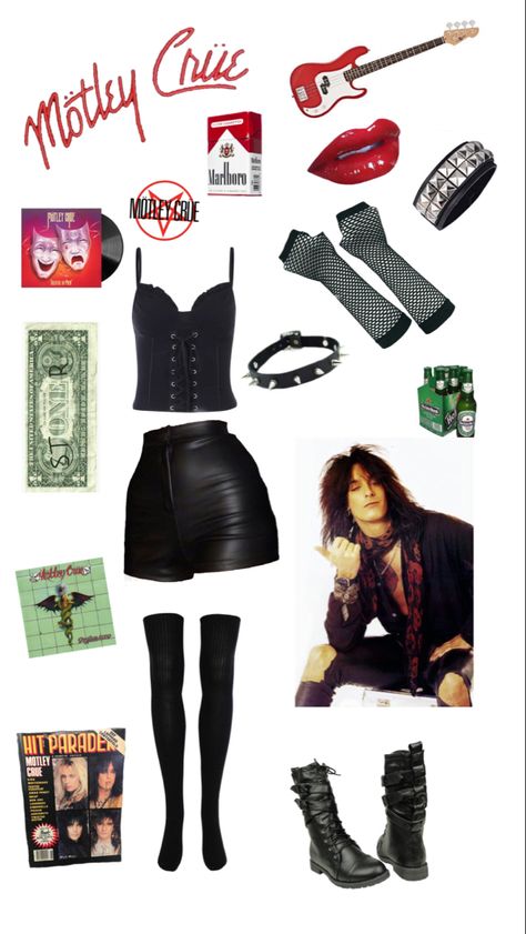 Motley Crue Outfit Women, Motley Crue Concert Outfit Ideas, 80s Rock Outfit Ideas, 80s Rock Concert Outfit Ideas, Maneskin Outfit Ideas, Motley Crue Outfit Ideas, Motley Crue Inspired Outfit, 80s Rockstar Aesthetic Outfits, Maneskin Inspired Outfit