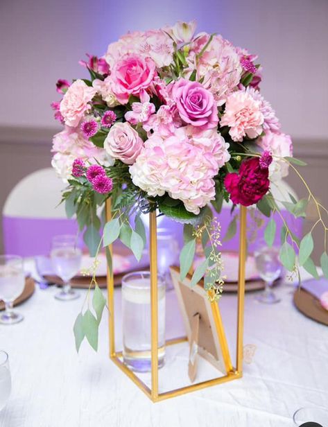 Purple And Pink Centerpieces, Baby In Bloom Shower Ideas Centerpieces, Baby Shower Ideas Springtime, Bloom Baby Shower Ideas, Magenta Butterfly, Centerpieces Quinceanera, Butterfly Centerpieces, Quinceanera Centerpieces, Quinceañera Ideas