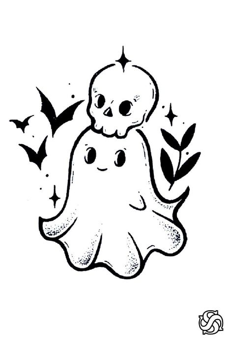 Crisp Ink Tattoo, Ghosts Series, Bisexual Wallpaper, Grim Reaper Tattoo, Witch Drawing, Beginner Tattoos, Ghost Drawing, Ghost Tattoo, Ghost Cartoon